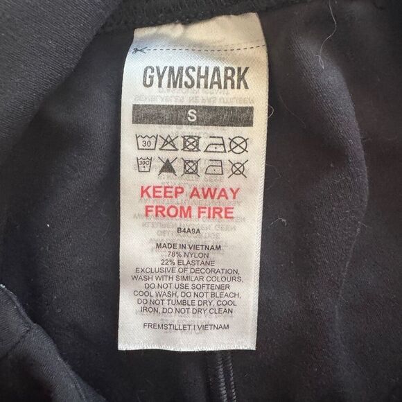 Gymshark Shorts Women's Small Black High Waisted Crossover Gym Active Wear - Picture 6 of 6